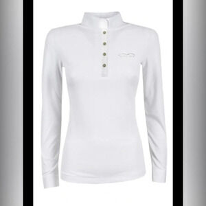 ! Nwt Animo Long Sleeve Women's White Show Shirt Size